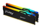 RAM - Kingston FURY Beast RGB DDR5-6000 - 16GB - CL36 - Dual Channel (2 pcs) - AMD EXPO - Sort med RGB - KF560C36BBEAK2-16