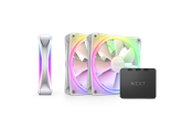 Kabinet Køler - NZXT F120 RGB DUO 3-pack & RGB Controller - White - Kabinet køler - 120mm - Hvid med RGB - 29 dBA - RF-D12TF-W1