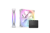 Kabinet Køler - NZXT F140 RGB DUO 2-pack & RGB Controller - White - Kabinet køler - 140mm - Hvid med RGB - 36 dBA - RF-D14DF-W1