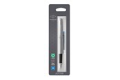 Skrive- og Tegneværktøjer - Parker Jotter-fyldepen, rustfrit stål med detaljer i krom, medium spids blå blæk, boblepakke - 2031012