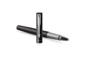 Skrive- og Tegneværktøjer - Parker Vector XL Rollerball Pen | Metallisk sort lak på messing | Fin spids med sort blækpåfyldning | Gaveæske - 2159774