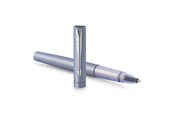Skrive- og Tegneværktøjer - Parker Vector XL Rollerball Pen | Metallisk sølvblå lak på messing | Fin spids med sort blækpåfyldning | Gaveæske - 2159775