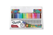 Skrive- og Tegneværktøjer - Sharpie Permanent Marker Set | Eksklusivt farveudvalg | Fin spids | 20 styk - 2061128