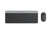 Tastatur - Logitech Slim Wireless Combo MK470 - Tastatur & Mus sæt - Tjekkisk - Grå - 920-009260