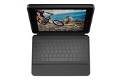 Tastatur - Logitech Rugged Folio - keyboard and folio case - QWERTZ - German - graphite - Tastatur & Folio sæt - Tysk - Grå - 920-011200
