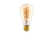Lyskilder - EGLO LED pære ST64 Spiral 4W/822 270 lumen klar 3-trin dæmpbar E27 - 110077