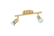 Lamper - EGLO BUZZ LED spotskinne 2L, børstet messing - 33185