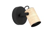 Lamper - EGLO CAYUCA spot, sort/træ - 900436