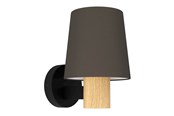 Lamper - EGLO Edale Væg E27 Sort/Træ/Cappuccino - 43783
