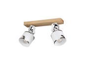 Lamper - EGLO Kilburn Skinne 2Xe27 Natur/Hvid-Natur - 43922