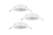 Lamper - EGLO AGULO indbygningsspot, hvid - 75674