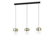 Lamper - EGLO Maryvilla Langbord 3L E27 Sort/Bruneret/Klar/Guld - 900551