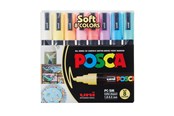 Hobby artikler - POSCA marker sæt Soft farver, PC-5M 8 ass. - 401613