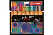 Hobby artikler - STABILO ® Point 88® fineliner Arty  sæt med 24 farver - 201089