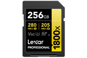 Hukommelseskort - Lexar Professional Gold 1800x SD - 280MB/s - 256GB - LSD1800256G-BNNNG
