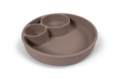 Baby Udstyr - Filibabba Silicone divided plate - Warm Grey - FI-02275