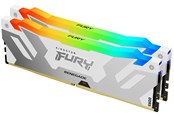 RAM - Kingston FURY Renegade RGB DDR5-6400 - 32GB - CL32 - Dual Channel (2 pcs) - Intel XMP - Hvid med RGB - KF564C32RWAK2-32