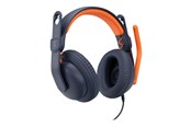 Hovedtelefoner/headset - Logitech Zone Learn Wired Over-Ear Headset for Learners USB-C - headphones with mic - replacement - 981-001383