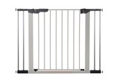 Baby Udstyr - BabyDan Premier sikkerhedsgitter med 4 forlængere, sølv, 99-106,3 cm - 501248