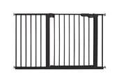 Baby Udstyr - BabyDan Premier sikkerhedsgitter ekstra bred, sort, 119,3-125,6 cm - 60116-2697-01