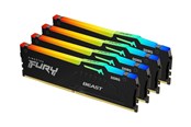 RAM - Kingston FURY Beast RGB DDR5-5600 - 128GB - CL40 - Quad Channel (4 pcs) - Intel XMP - Sort med RGB - KF556C40BBAK4-128