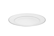 Borddækning - Pillivuyt Plate flat Vienne Plissé 22 cm White/Platinum - 18403