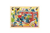 Puslespil - Goki Wooden Jigsaw Puzzle - Fire Brigade 48pcs. Wood - 57527