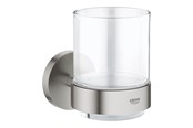 Badeværelsestilbehør - Grohe Essentials Krystalglas med holder supersteel - 40447DC1