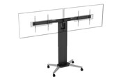 Vægbeslag, AV-Beslag & AV-Møbler - Vision VFM-F50T cart - motorised - for 2 flat panels - matte black - Max 80 kg - recommended for 86" - VFM-F50T/D
