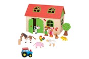 Trælegetøj - Goki Wooden Farmhouse 13pcs. - 58497