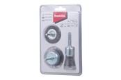 Stiksav - Makita Wire Brush Set - for steel paint rust coating - 3 pieces - D-66070