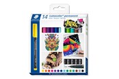 Skrive- og Tegneværktøjer - Staedtler Lumocolor Perm F 0,6mm 14 ass/boks - 318 C14