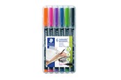Skrive- og Tegneværktøjer - Staedtler Lumocolor Perm F 0,6mm 6 ass./boks - 318 WP6-1