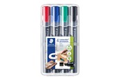 Skrive- og Tegneværktøjer - Staedtler Lumocolor Marker Perm 2-5mm 4 ass/boks - 350 WP4