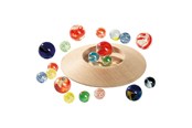Trælegetøj - Goki Wooden Marble Pot with Marbles - 63947