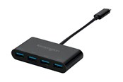 USB hub - Kensington CH1200 USB-C® 10 Gbps hub med 4 porte USB hub - 4 ports - Sort - K33616WW