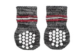 Hunde - Trixie Dog Socks Grey XS-S (2 pcs.) non-slip - TX19501