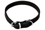 Hunde - Dogman Halsbånd læder 22mmx55cm sort - 122755