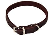 Hunde - Dogman Halsbånd læder 16mmx40cm brun - 122840