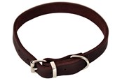 Hunde - Dogman Halsbånd læder 20mmx50cm brun - 122850