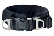 Hunde - Dogman Emmi Polstret Halsbånd Justerbar Sort XS (32mm x 34-55cm) - 127000
