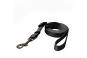 Hunde - Dogman Iris Justerbar Nylon Hundeline Sort Stor 20mm 120-200cm - 223002