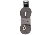 Hunde - Dogman Iris Vævet Sporline med Karabinhage Grå 20mm 15m - 224012