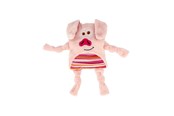 Hunde - Dogman Lyserød Pigge Plutt Pive Plys Hundelegetøj 20cm - 334042
