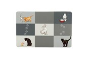 Katte - Trixie Place Mat Patchwork Cat 44 × 28 cm grey - TX24579