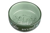 Katte - Trixie Ceramic Bowl Thanks for Service.0.3 l/ø 11 cm assorted colours - TX24793