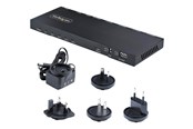 Skærm & Lyd switch - StarTech.com 4-Port HDMI Splitter 4K 60Hz HDMI 2.0 Video 1 In 4 Out HDMI Splitter 4K HDMI Splitter w/Built-in Scaler 3.5mm/Optical Audio Port Durable Metal Housing HDR/HDCP - HDMI-SPLITTER-44K60S