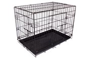 Hunde - Dogman , sort hundebur i stål - 93 x 57,5 x 65,5 cm - 376457