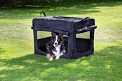 Hunde - Dogman Milou Canvas Crate Black XXL 91.5x63.5x63.5cm - 375604