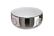 Katte - Trixie Ceramic Bowl cat 0.3 l/ø 11 cm silver/white - TX24799